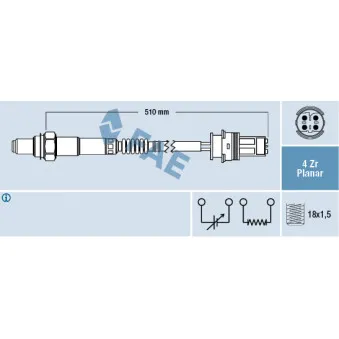 Sonde lambda FAE OEM 11787545244