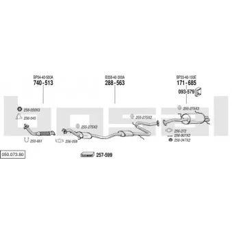 Echappement BOSAL 050.073.80