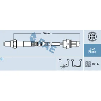 Sonde lambda FAE OEM 11787545075