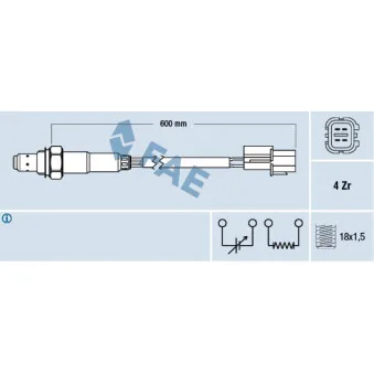 Sonde lambda FAE OEM 3921038025