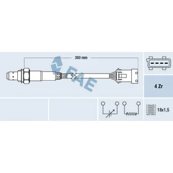 Sonde lambda FAE OEM 7700103246