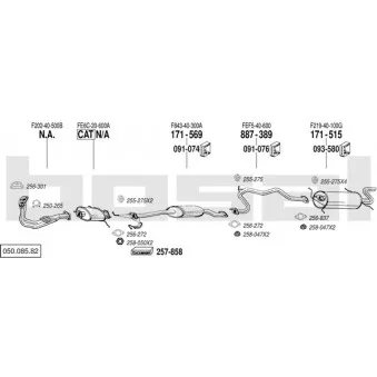 Echappement BOSAL 050.085.82