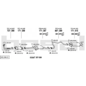 Echappement BOSAL 050.086.01