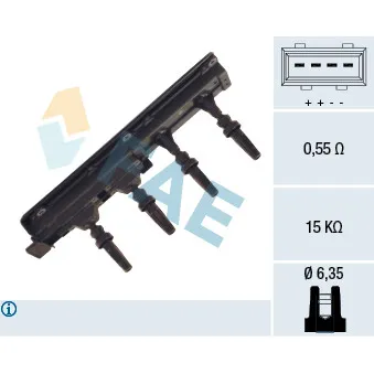 Bobine d'allumage FAE OEM 9621104880