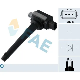 Bobine d'allumage FAE OEM 22448ED800EP