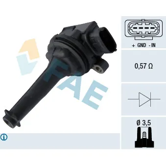 Bobine d'allumage FAE 80302