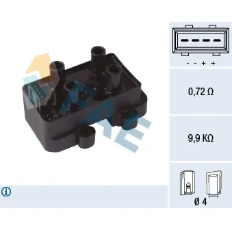 Bobine d'allumage FAE OEM 7700873701