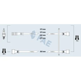FAE 83010 - Kit de câbles d'allumage