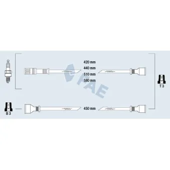 FAE 83030 - Kit de câbles d'allumage