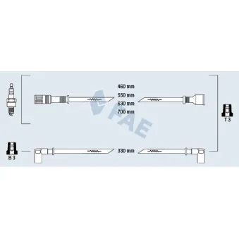 FAE 83040 - Kit de câbles d'allumage