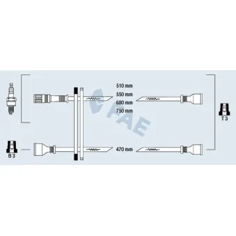 FAE 83060 - Kit de câbles d'allumage