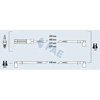 Kit de câbles d'allumage FAE 83080