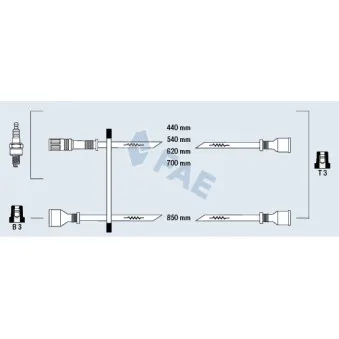 FAE 83100 - Kit de câbles d'allumage