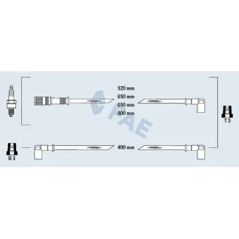 FAE 83110 - Kit de câbles d'allumage