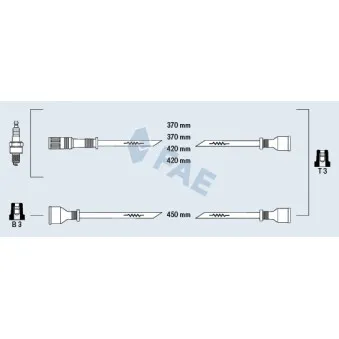 FAE 83140 - Kit de câbles d'allumage