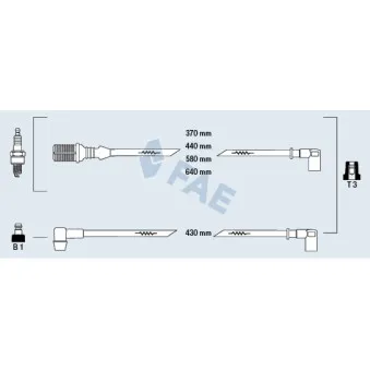 Kit de câbles d'allumage FAE 83160
