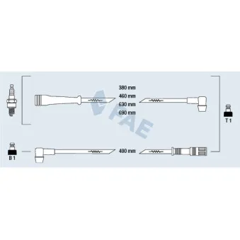 FAE 83170 - Kit de câbles d'allumage