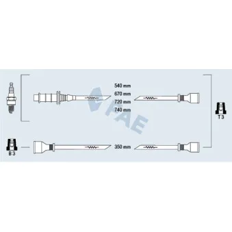 FAE 83200 - Kit de câbles d'allumage