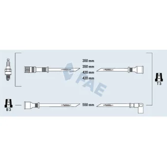 Kit de câbles d'allumage FAE 83210