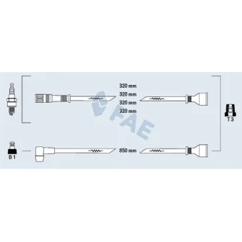 Kit de câbles d'allumage FAE 83220