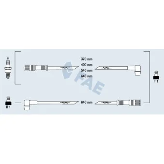 FAE 83230 - Kit de câbles d'allumage
