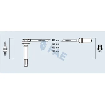 FAE 83236 - Kit de câbles d'allumage