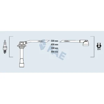 FAE 83262 - Kit de câbles d'allumage