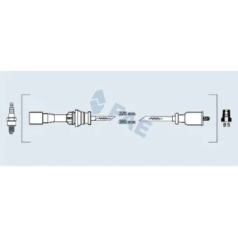 FAE 83264 - Kit de câbles d'allumage