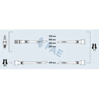 Kit de câbles d'allumage FAE OEM 3370060A10