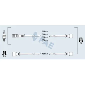 FAE 83370 - Kit de câbles d'allumage