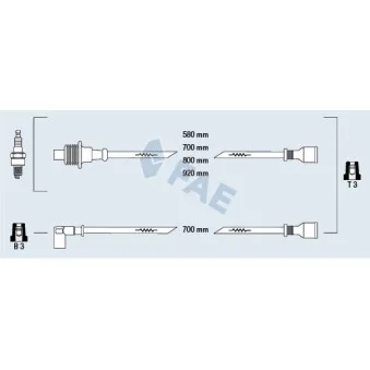 Kit de câbles d'allumage FAE OEM 95659596