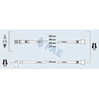 Kit de câbles d'allumage FAE 83390