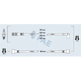 FAE 83400 - Kit de câbles d'allumage