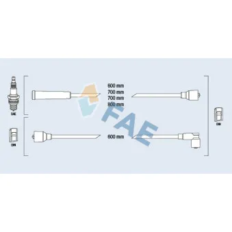 FAE 83450 - Kit de câbles d'allumage
