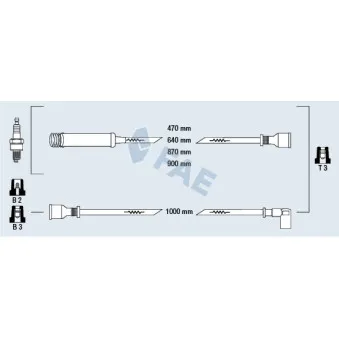 Kit de câbles d'allumage FAE OEM 90349320