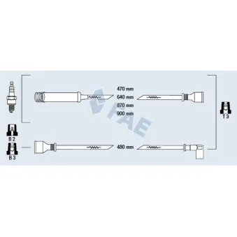 FAE 83550 - Kit de câbles d'allumage