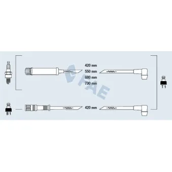 FAE 83560 - Kit de câbles d'allumage