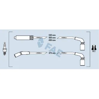 Kit de câbles d'allumage FAE OEM 96305387