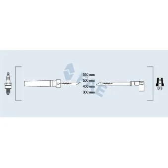 FAE 83564 - Kit de câbles d'allumage