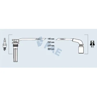 Kit de câbles d'allumage NGK 44341