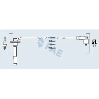 FAE 83586 - Kit de câbles d'allumage