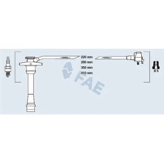 FAE 83588 - Kit de câbles d'allumage