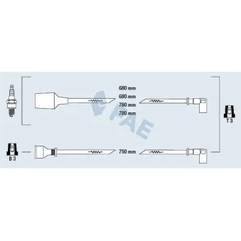 FAE 83750 - Kit de câbles d'allumage