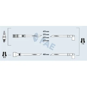 FAE 83820 - Kit de câbles d'allumage