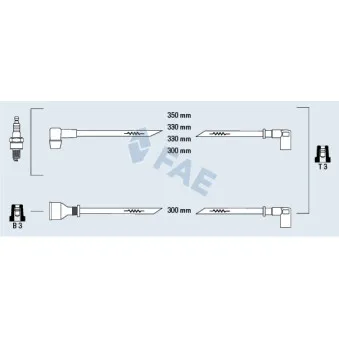 FAE 83850 - Kit de câbles d'allumage