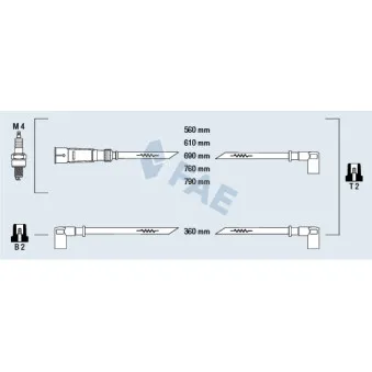 Kit de câbles d'allumage FAE 83950