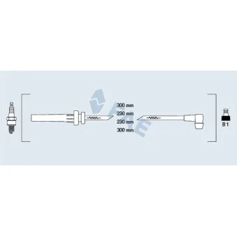 FAE 83982 - Kit de câbles d'allumage