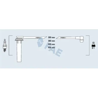 Kit de câbles d'allumage FAE OEM 82110404488