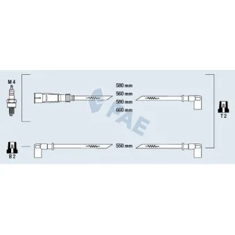 FAE 85020 - Kit de câbles d'allumage