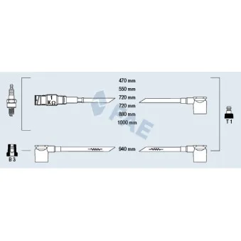 FAE 85050 - Kit de câbles d'allumage